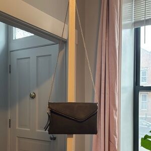 Elegant Black Leather Shoulder Bag